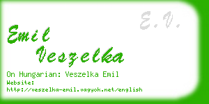 emil veszelka business card